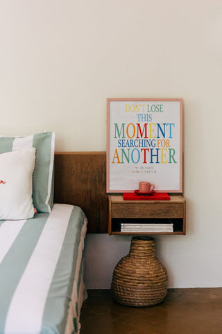 karavan clothing planet homeware collection spring summer 25 art print don't lose this moment searching for another