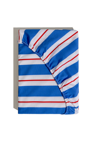 Baby Fitted Sheet (Blue Stripes)