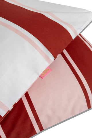 Pillow Case Set (Burgundy Stripes)