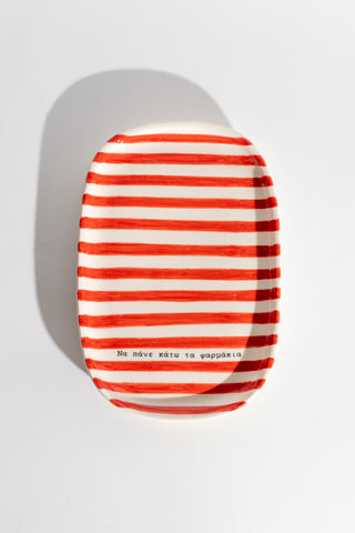 karavan clothing fashion spring summer 25 planet karavan greek coffee mug and serving  tray pink red stripes
