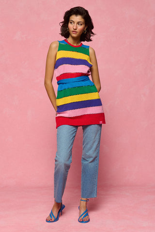 karavan clothing fashion spring summer 26 nai collection audrey knitted top multicolor stripes