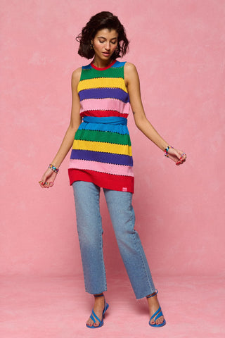 karavan clothing fashion spring summer 26 nai collection audrey knitted top multicolor stripes