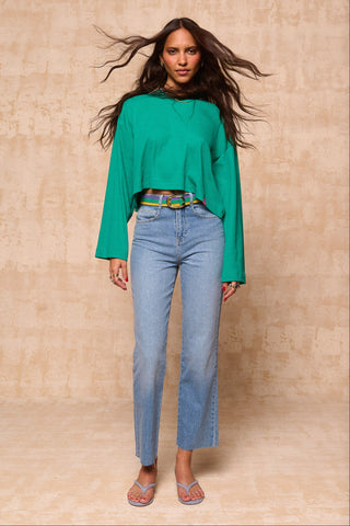 karavan clothing fashion krvn spring summer 26 nai collection avery crop top green