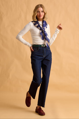 karavan clothing fashion fall winter 25 homecoming krvn collection vivian scarf blue