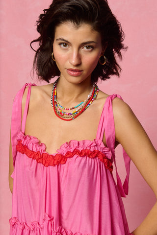 karavan clothing fashion spring summer 26 nai collection elodie dress pink satin