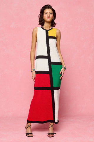 karavan clothing fashion spring summer 26 nai collection josephine knitted dress black red yellow green