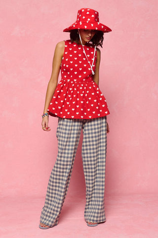 karavan clothing fashion spring summer 26 nai collection frida top polka hearts red