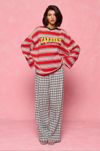 karavan clothing fashion spring summer 26 nai collection madeline longsleeve red bue stripes