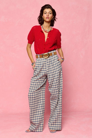 karavan clothing fashion spring summer 26 nai collection winona knitted cardigan red