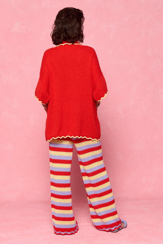 karavan clothing fashion spring summer 26 nai collection erica knitted trousers multicolor stripes