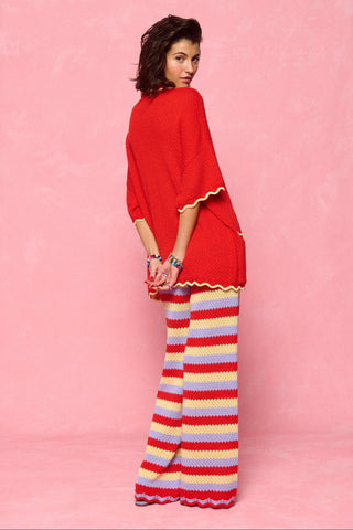 karavan clothing fashion spring summer 26 nai collection hilary knitted shirt red