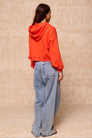 karavan clothing fashion krvn spring summer 26 nai collection mabel zip hoodie tomato red