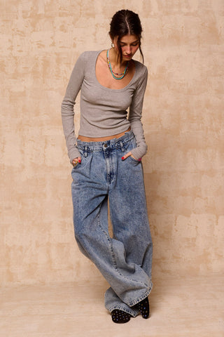 karavan clothing fashion krvn spring summer 26 nai collection magda top grey