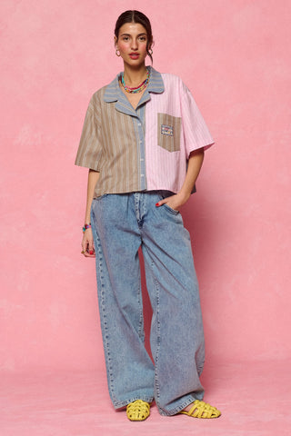 karavan clothing fashion planet homeware spring summer 26 nai collection shirt pink brown stripes