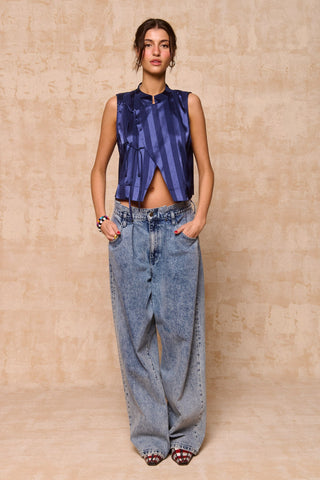 karavan clothing fashion krvn spring summer 26 nai collection rosana top blue