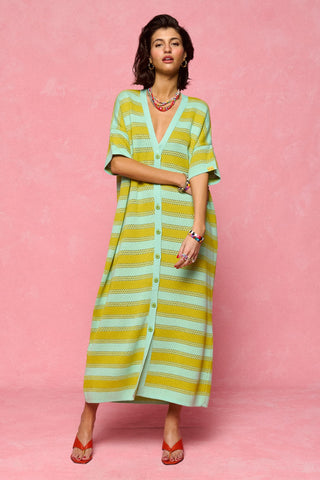 karavan clothing fashion spring summer 26 nai collection esther knitted dress lime