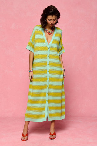 karavan clothing fashion spring summer 26 nai collection esther knitted dress lime