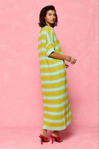 karavan clothing fashion spring summer 26 nai collection esther knitted dress lime