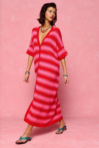 karavan clothing fashion spring summer 26 nai collection esther knitted dress candy pink