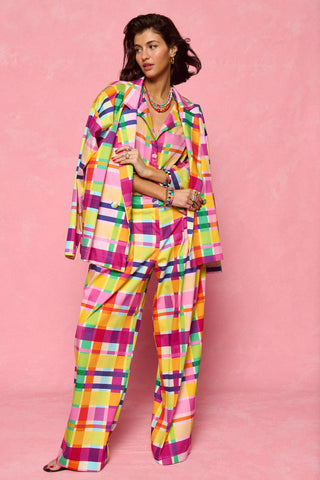 karavan clothing fashion spring summer 26 nai collection triana blazer multicolor checked