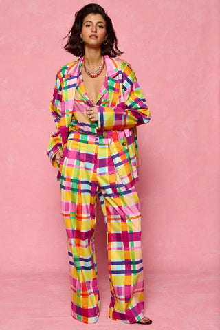 karavan clothing fashion spring summer 26 nai collection triana blazer multicolor checked