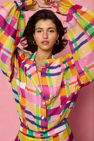 karavan clothing fashion spring summer 26 nai collection stella shirt multicolor checked