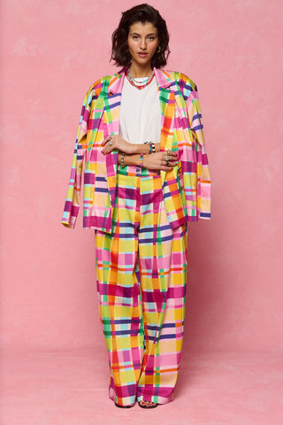 karavan clothing fashion spring summer 26 nai collection triana blazer multicolor checked