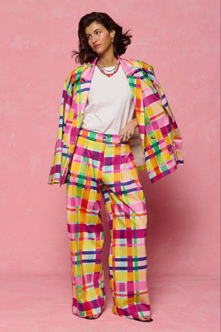karavan clothing fashion spring summer 26 nai collection triana blazer multicolor checked