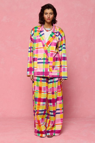 karavan clothing fashion spring summer 26 nai collection triana blazer multicolor checked