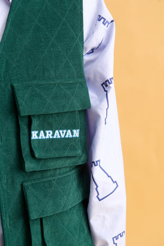 karavan clothing fashion fall winter 25 homecoming men collection arthur vest pine grove green