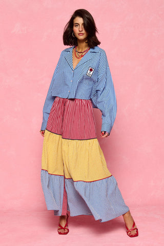 karavan clothing fashion spring summer 26 nai collection giovanna shirt blue stripes