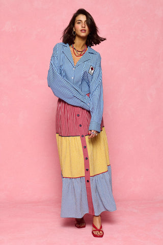 karavan clothing fashion spring summer 26 nai collection giovanna shirt blue stripes