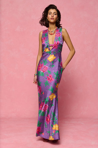 karavan clothing fashion spring summer 26 nai collection giulia dress purple floral yellow