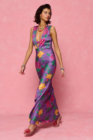 karavan clothing fashion spring summer 26 nai collection giulia dress purple floral yellow