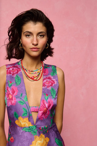 karavan clothing fashion spring summer 26 nai collection giulia dress purple floral yellow