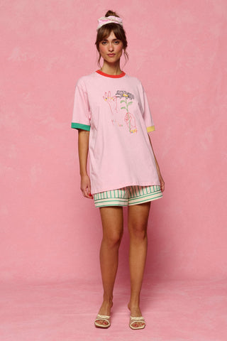 karavan clothing fashion planet homeware spring summer 26 nai collection daisies tee pink