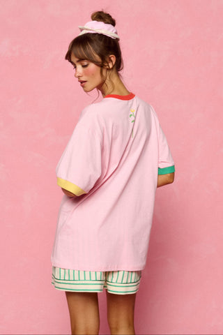 karavan clothing fashion planet homeware spring summer 26 nai collection daisies tee pink