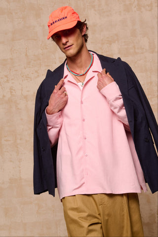 karavan clothing fashion spring summer 26 men nai collection ian shirt pink