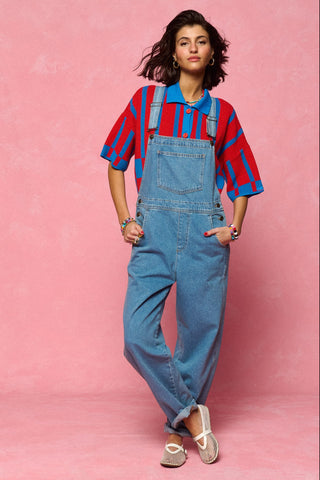 karavan clothing fashion spring summer 26 nai collection maui knitted shirt red blue