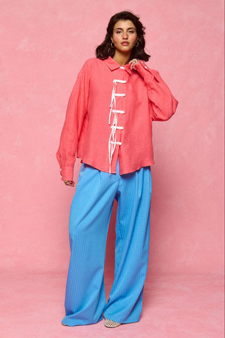 karavan clothing fashion spring summer 26 nai collection alkistis shirt  coral