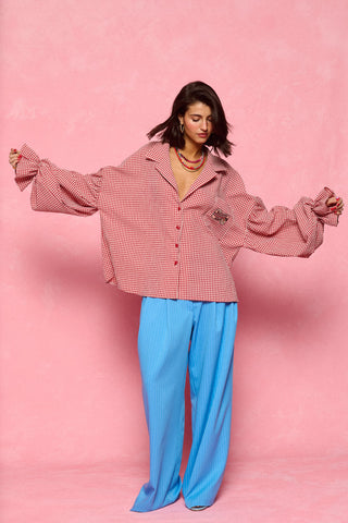 karavan clothing fashion spring summer 26 nai collection karol shirt checked red