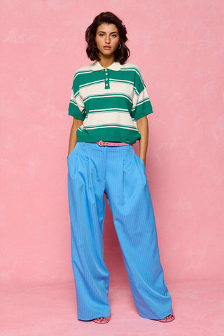 karavan clothing fashion spring summer 26 nai collection lorette knitted cropped top green white