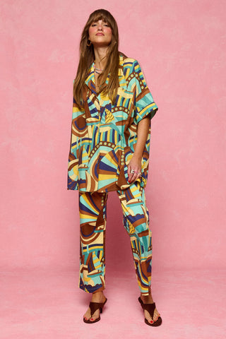 karavan clothing fashion spring summer 26 nai collection sharron trousers brown boat abstract