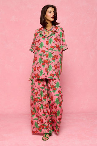 karavan clothing fashion spring summer 26 nai collection hilda trousers cherries pink