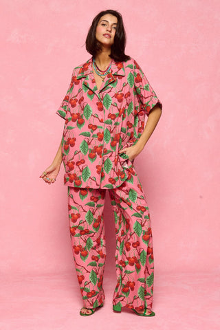 karavan clothing fashion spring summer 26 nai collection janna shirt cherries pink