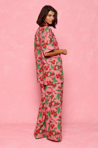 karavan clothing fashion spring summer 26 nai collection janna shirt cherries pink