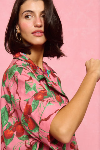 karavan clothing fashion spring summer 26 nai collection janna shirt cherries pink