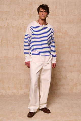 karavan clothing fashion spring summer 26 men nai collection armando knitted sweater blue stripes
