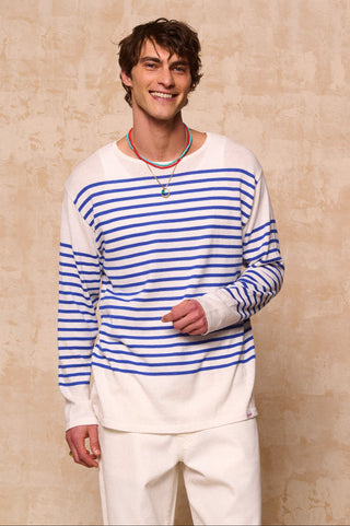 karavan clothing fashion spring summer 26 men nai collection armando knitted sweater blue stripes