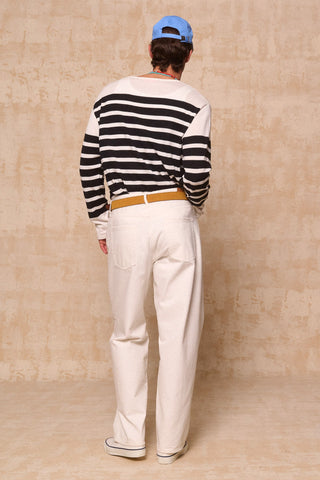 karavan clothing fashion spring summer 26 men nai collection marcello knitted sweater black stripes